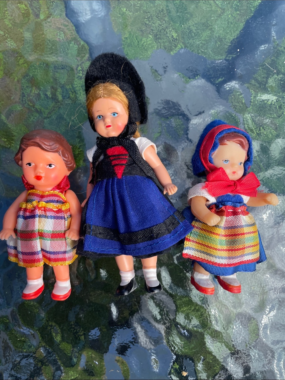 Vintage Mini Dolls -Multicolor Traditional Dresses